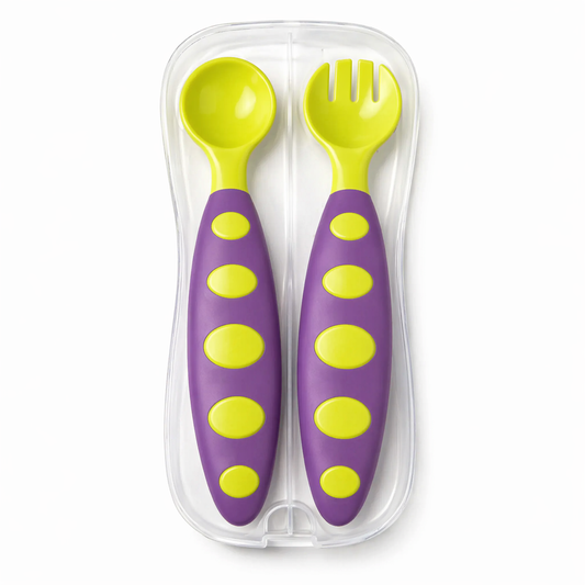 Baby Den Feeding Spoon Set | Soft Silicone, Multi-Colour Spoons for Babies