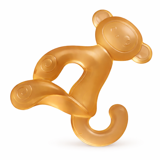 Baby Den Monkey Teether - BPA Free Silicone, Multi-colour