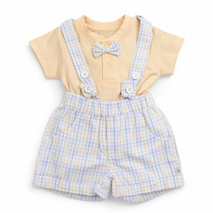 S/S T-Shirt with Gallice Shorts - Baby Girl Cotton Outfit (0–12M)