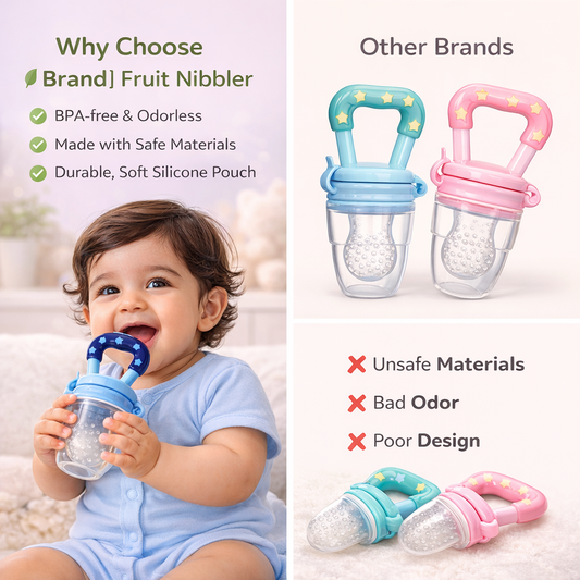 Baby Den Fruit Pacifier - Multi-Color, Silicone BPA-free Feeder
