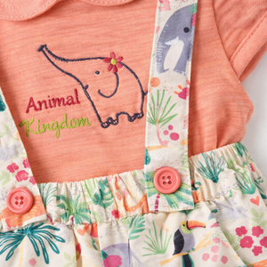 S/S Top with Gallice Bloomper - Baby Girl Cotton Outfit (0–12M)