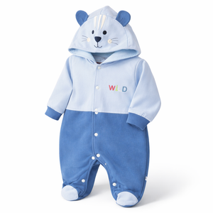 Mouse Hooded Romper for Baby Boy - Cotton Outfit (0–9M)