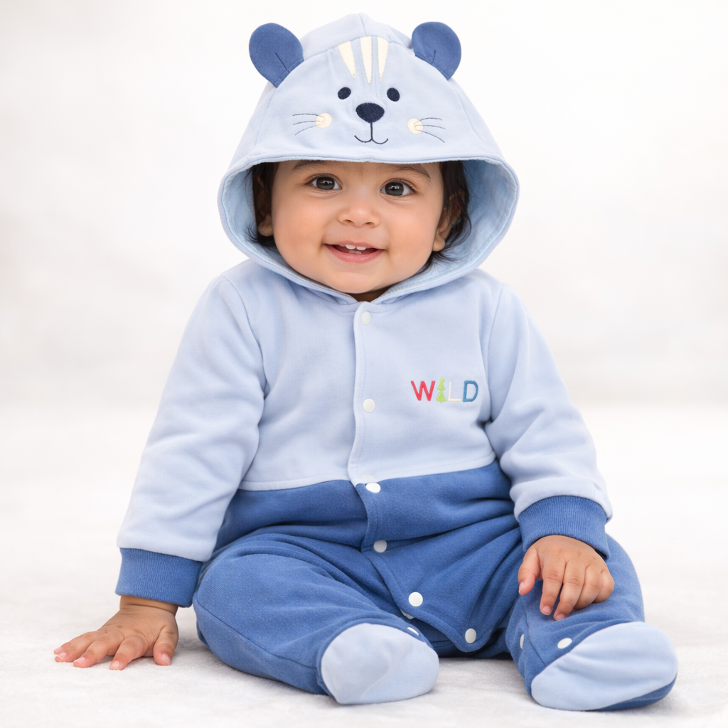 Mouse Hooded Romper for Baby Boy - Cotton Outfit (0–9M)