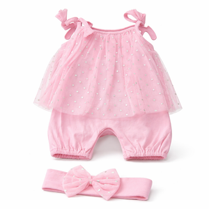Babygirl pink dress set & hairband