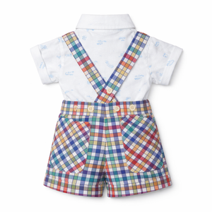 Vibrant Dress Set with Bow for Baby Boy - Cotton Outfit (0–9M)