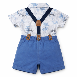 Zebra Shirt & Suspender Short