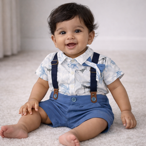 Zebra Shirt & Suspender Short