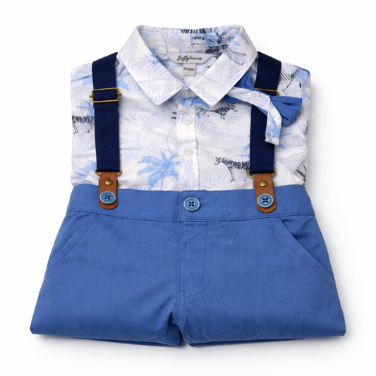 Zebra Shirt & Suspender Short