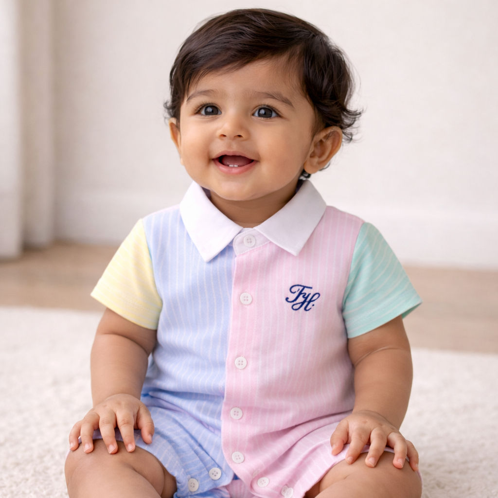 Four Piece Body Suit for Baby Boy - Cotton Outfit (0–9M)