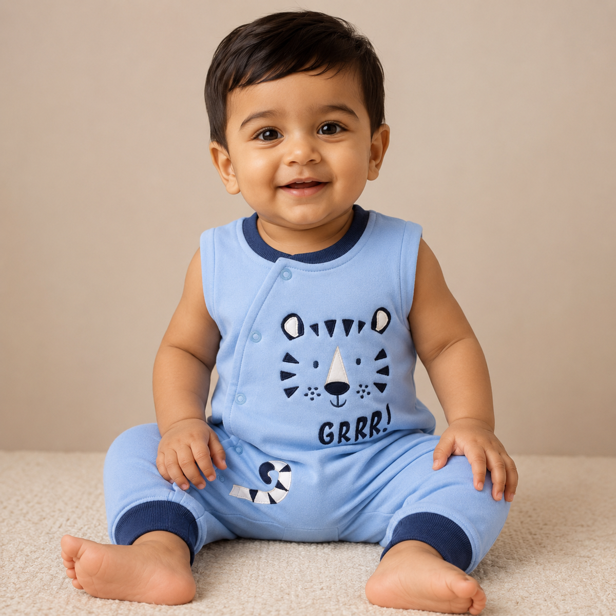 Baby Boy F/S Romper - Cotton Outfit (0–9M)