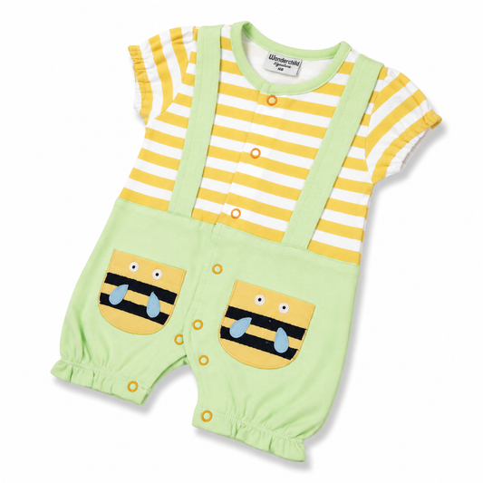 S/S Romper for Baby Boy - Cotton Outfit (0–9M)