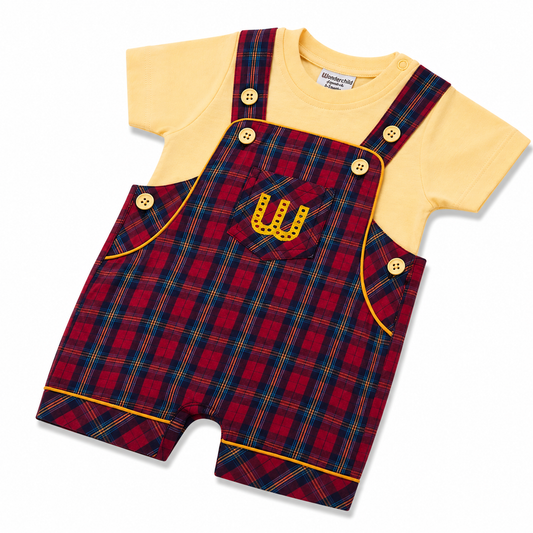 S/S T Shirt with Dungeree for Baby Boy - Cotton Outfit (0–24M)