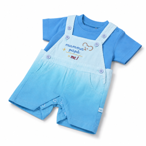 S/S T-Shirt with Dungeree Dress for Baby Boy - Cotton Outfit (0–24M)