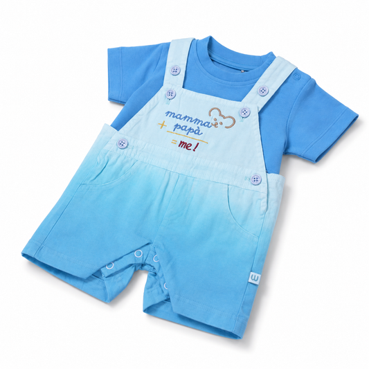 S/S T-Shirt with Dungeree Dress for Baby Boy - Cotton Outfit (0–24M)