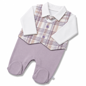 Baby Boy F/S Fancy Romper - Cotton Outfit (0–9M)
