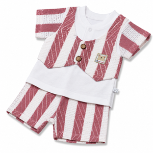 S/S Fancy T Shirt with Shorts for Baby Boy - Cotton Outfit (0–12M)