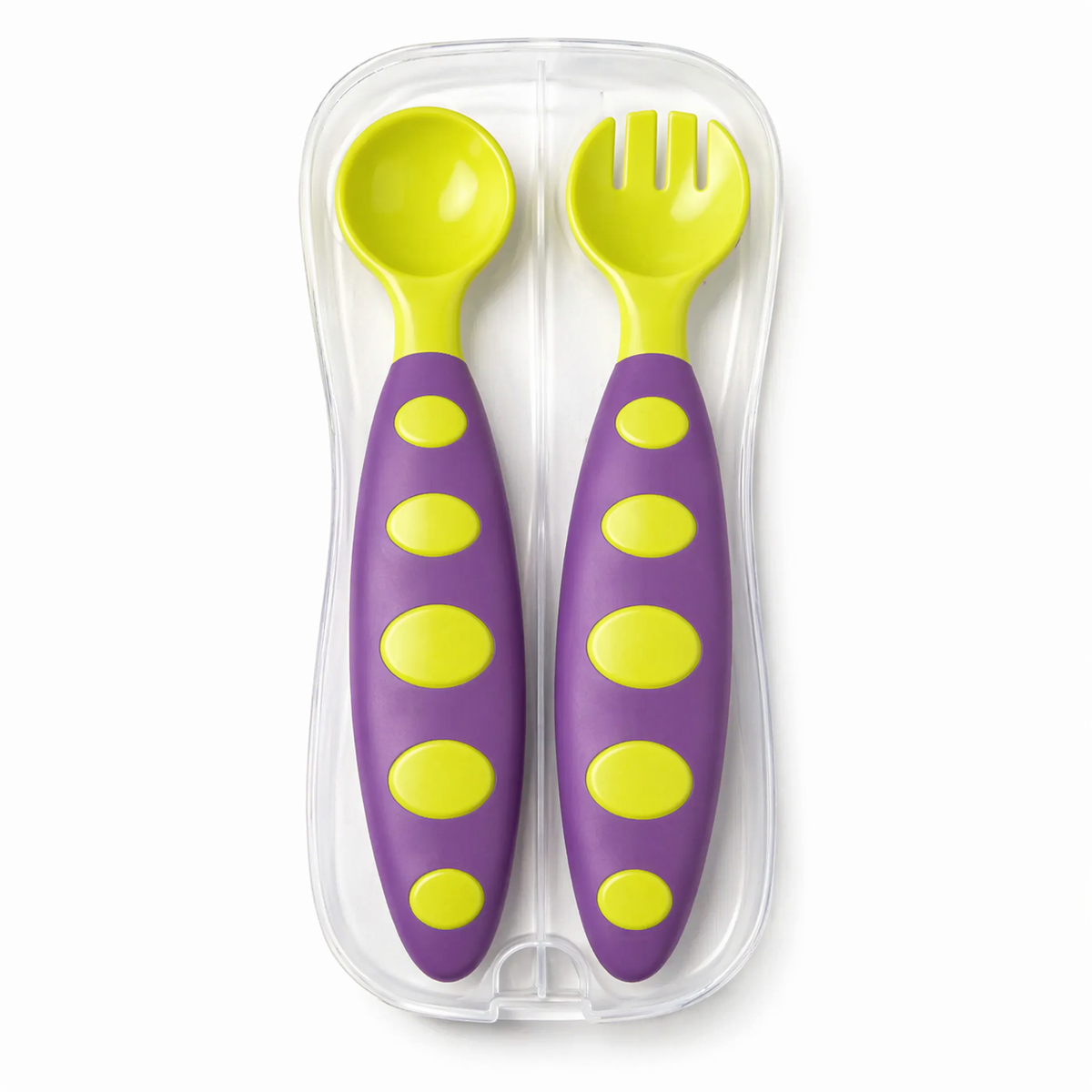 Baby Den Feeding Spoon Set | Soft Silicone, Multi-Colour Spoons for Babies