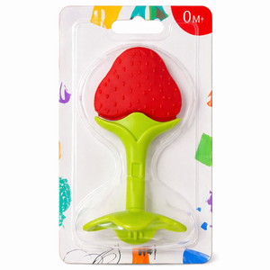 Baby Den Fruits Shape Teether - BPA Free Silicone, Multi-colour