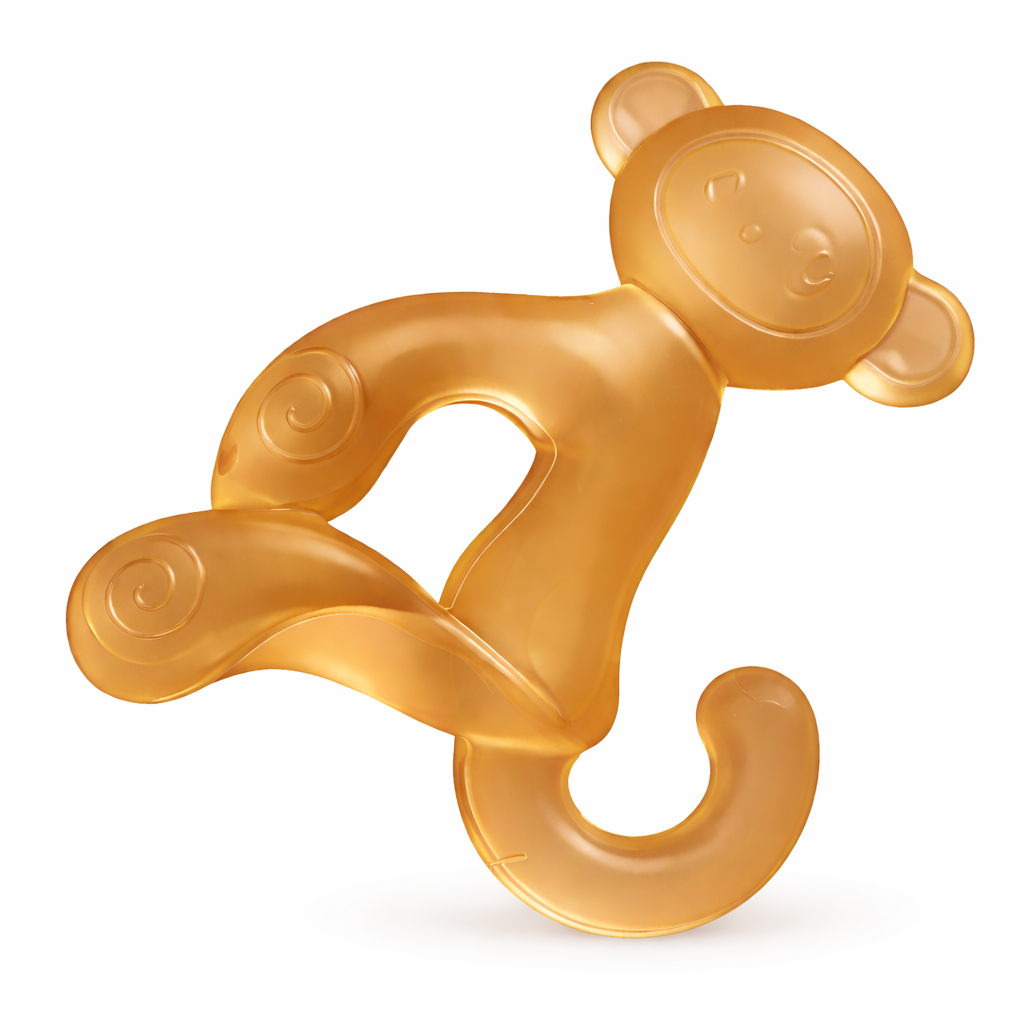 Baby Den Monkey Teether - BPA Free Silicone, Multi-colour