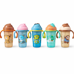 Baby Den Water Bottle for Kids 300ml | BPA-Free, Multi-Colour, Lightweight