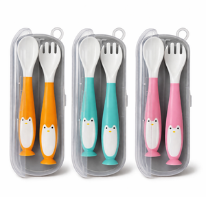Baby Den Spoon Set Box | Soft Silicone, Multi-Colour Spoons for Babies