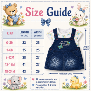 S/S Top with Dungeree Dress - Baby Girl Cotton Outfit (0–24M)