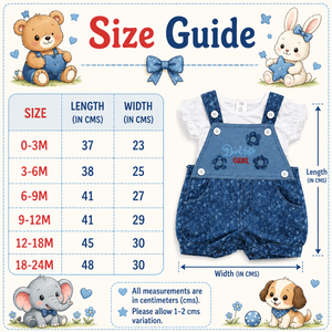 S/S Top with Dungeree - Baby Girl Cotton Outfit (0–24M)