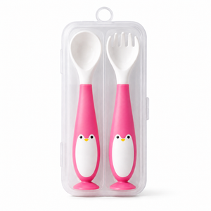 Baby Den Spoon Set Box | Soft Silicone, Multi-Colour Spoons for Babies