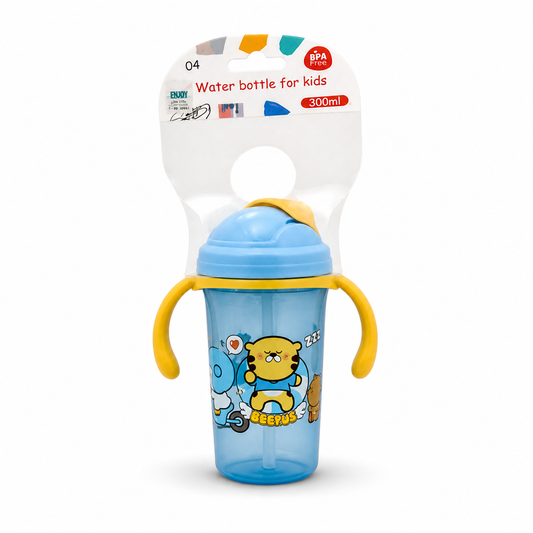 Baby Den Water Bottle for Kids 300ml | BPA-Free, Multi-Colour, Lightweight