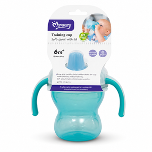 Baby Den Training Cup Soft-Spout with Lid 180ml | BPA-Free, Multi-Colour, Lightweight