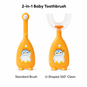 Baby Den Total Teeth Brush Set | Multi-Colour, Soft Silicone Baby Oral Care Toothbrush Kit