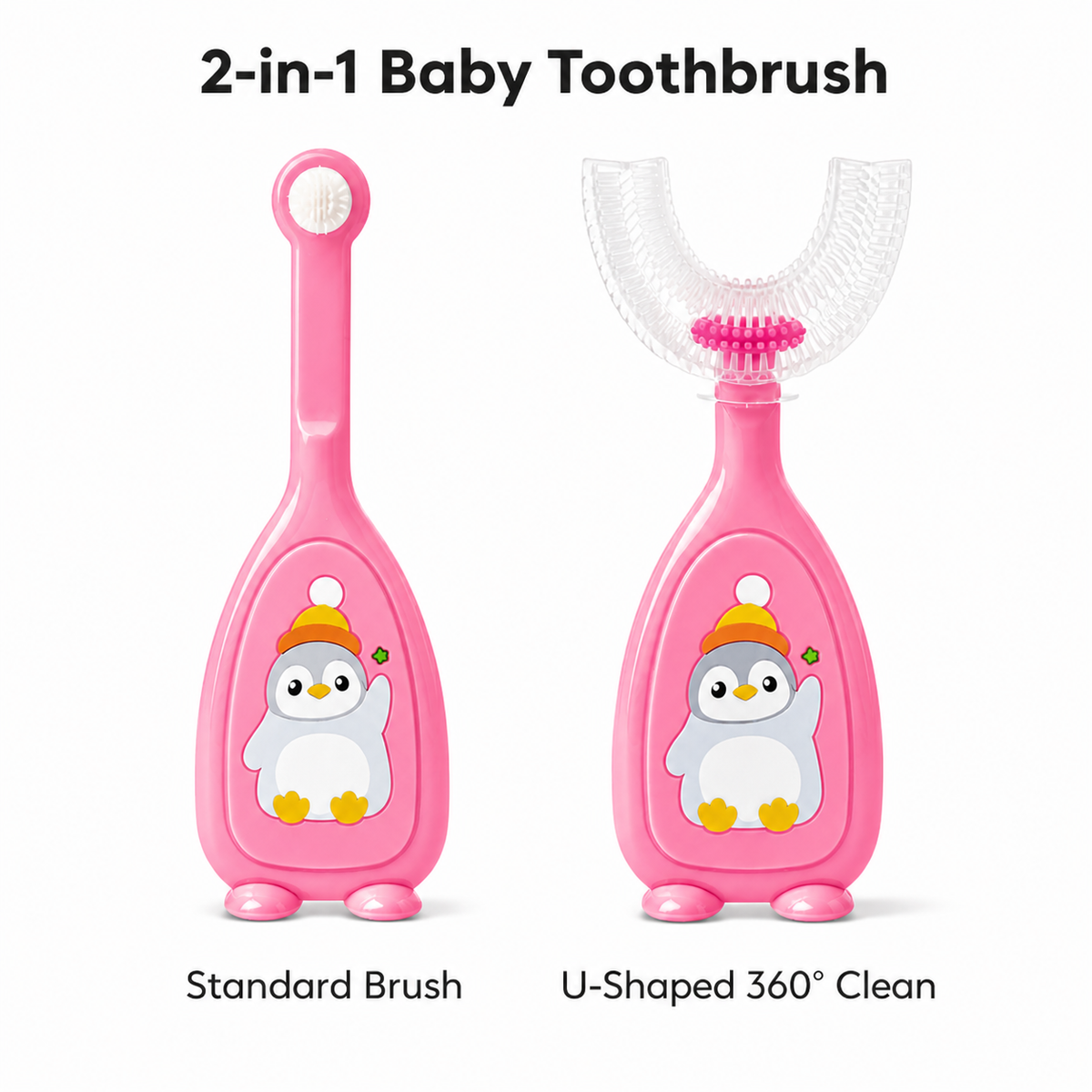 Baby Den Total Teeth Brush Set | Multi-Colour, Soft Silicone Baby Oral Care Toothbrush Kit