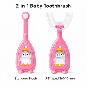 Baby Den Total Teeth Brush Set | Multi-Colour, Soft Silicone Baby Oral Care Toothbrush Kit
