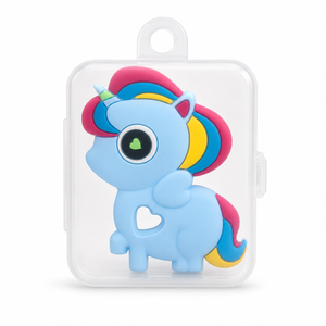 Baby Den Unicorn Teether - BPA Free Silicone, Multi-colour