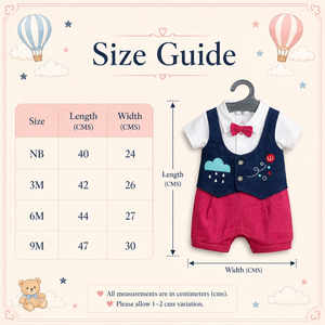 Blue Coat & Pink Short Set for Baby Boy - Cotton Outfit (0–9M)