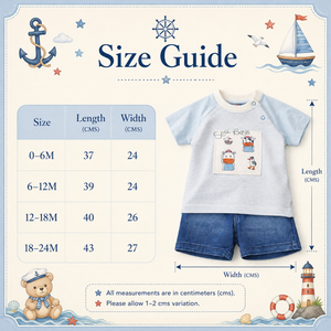 Blue Jeans Short & T-Shirt Set for Baby Boy - Cotton Outfit (0–24M)