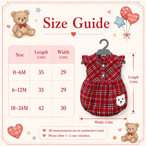 Red Striped Frock - Baby Girl Cotton Outfit (0–24M)