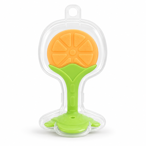 Baby Den Fruits Shape Teether - BPA Free Silicone, Multi-colour