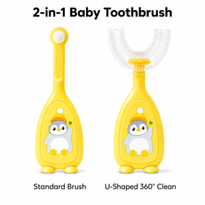 Baby Den Total Teeth Brush Set | Multi-Colour, Soft Silicone Baby Oral Care Toothbrush Kit