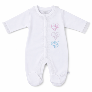 F/S Fancy Romper - Baby Girl Cotton Outfit (0–9M)