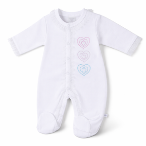 F/S Fancy Romper - Baby Girl Cotton Outfit (0–9M)