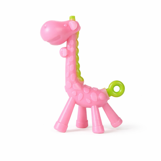 Baby Den Girafee Teether - BPA Free Silicone, Multi-colour