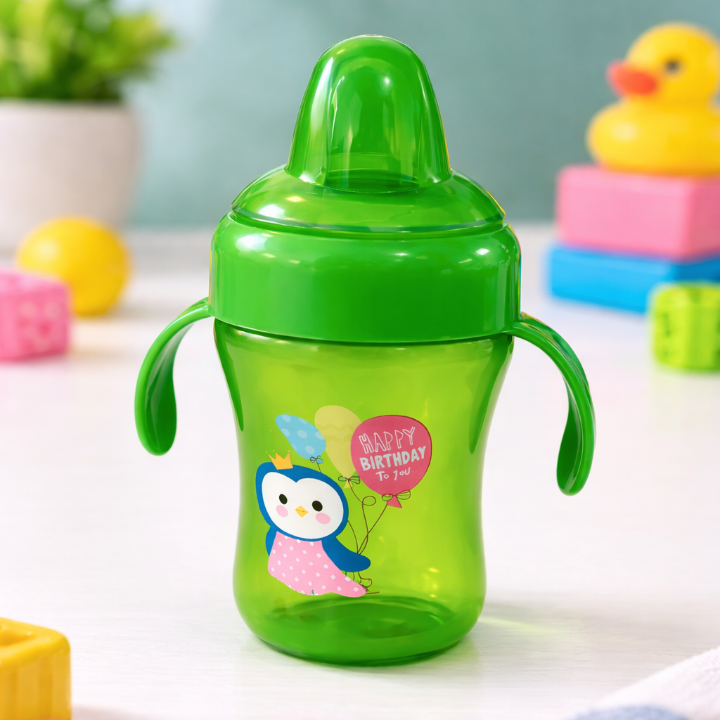 Baby Den Portable Sippy Cup 240ml | BPA-Free, Multi-Colour, Lightweight