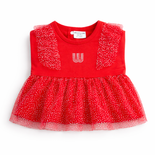 S/S Fancy Baby Dress - Baby Girl Cotton Outfit (0–24M)