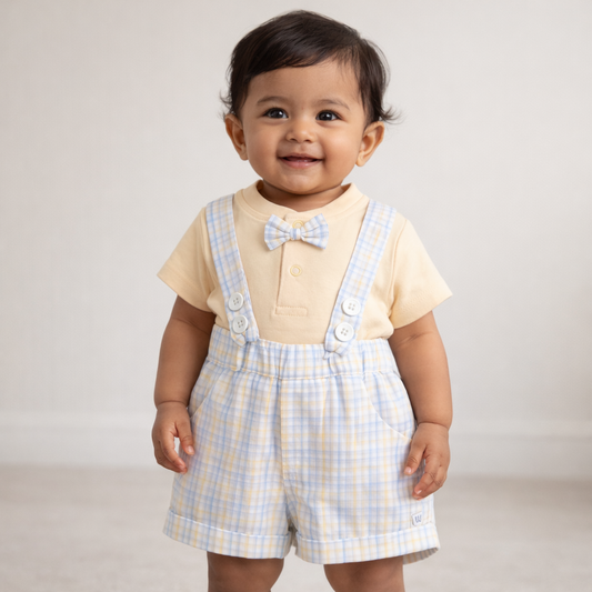 S/S T-Shirt with Gallice Shorts - Baby Girl Cotton Outfit (0–12M)