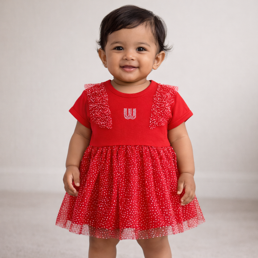 S/S Fancy Baby Dress - Baby Girl Cotton Outfit (0–24M)