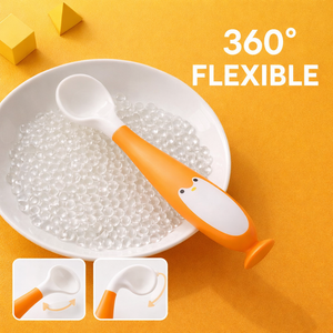 Baby Den Spoon Set Box | Soft Silicone, Multi-Colour Spoons for Babies