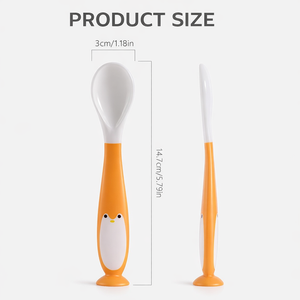 Baby Den Spoon Set Box | Soft Silicone, Multi-Colour Spoons for Babies