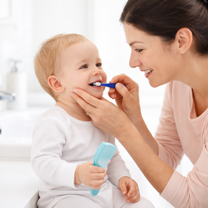 Baby Den Total Teeth Brush Set | Multi-Colour, Soft Silicone Baby Oral Care Toothbrush Kit