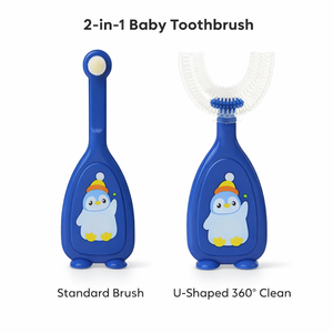 Baby Den Total Teeth Brush Set | Multi-Colour, Soft Silicone Baby Oral Care Toothbrush Kit